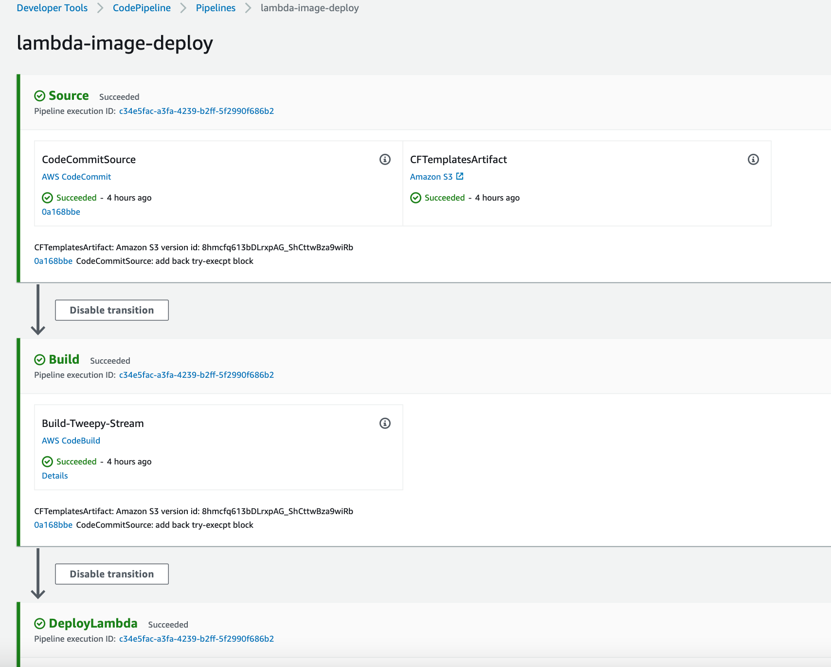 Setting up AWS Code Pipeline to automate deployment of tweets streaming ...